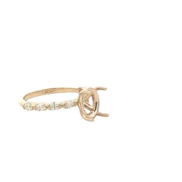 Oval Floating Diamond Semi-mount for Oval center -14ky Image 2 Bryan Jewelry Prattville, AL