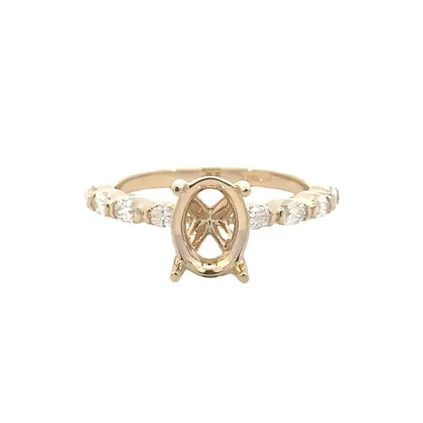 Oval Floating Diamond Semi-mount for Oval center -14ky Bryan Jewelry Prattville, AL