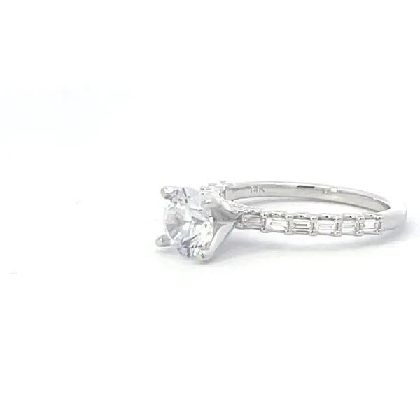 14kw .21ctw Floating Diamond semi-mt cz center Image 4 Bryan Jewelry Prattville, AL