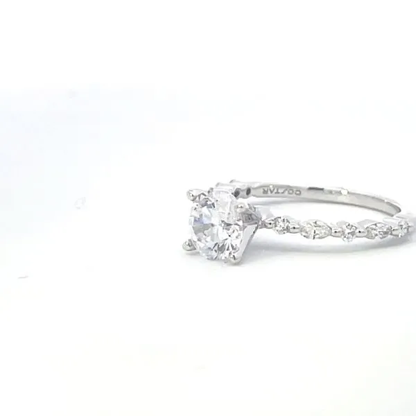 14kw .30ctw Floating Diamond semi-mt cz center Image 4 Bryan Jewelry Prattville, AL
