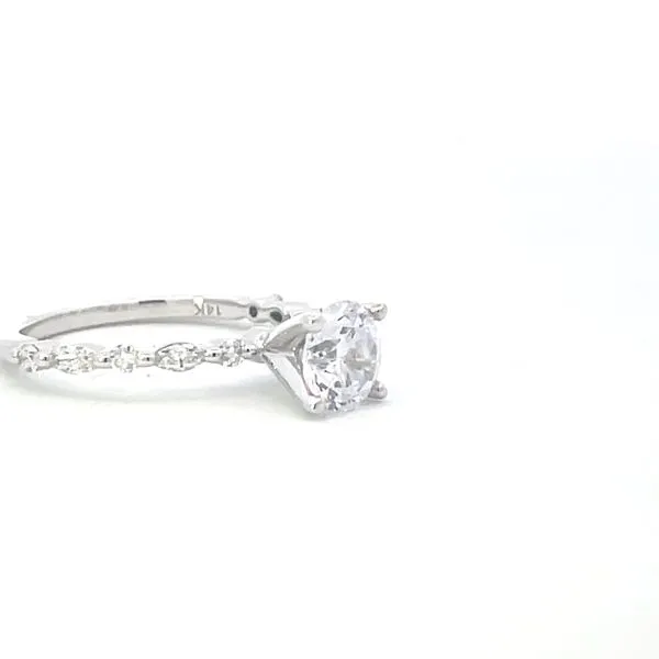 14kw .30ctw Floating Diamond semi-mt cz center Image 5 Bryan Jewelry Prattville, AL