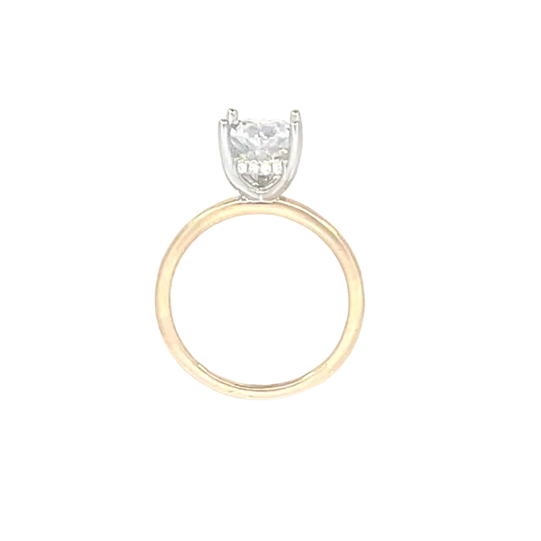 Solitaire style semi-mount for pear shape with .06ctw hidden halo-14ktt Image 4 Bryan Jewelry Prattville, AL