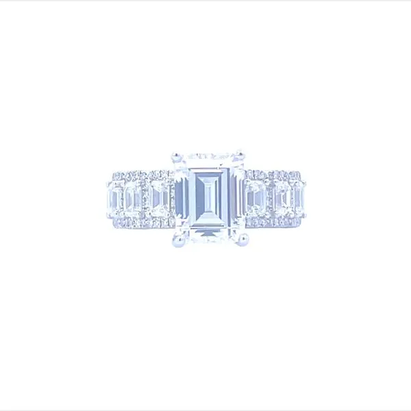 Exquisite Emerald Cut Semi-mount Image 2 Bryan Jewelry Prattville, AL