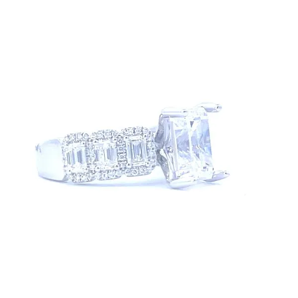 Exquisite Emerald Cut Semi-mount Image 5 Bryan Jewelry Prattville, AL
