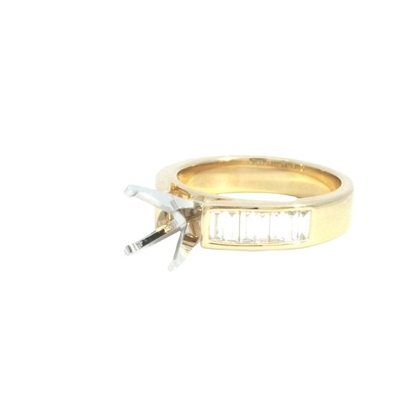 Diamond semi mount with Baguettes Image 3 Bryan Jewelry Prattville, AL