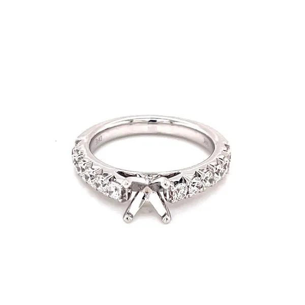 Cathedral Shank Diamond Semi-mount in 14kw Image 4 Bryan Jewelry Prattville, AL