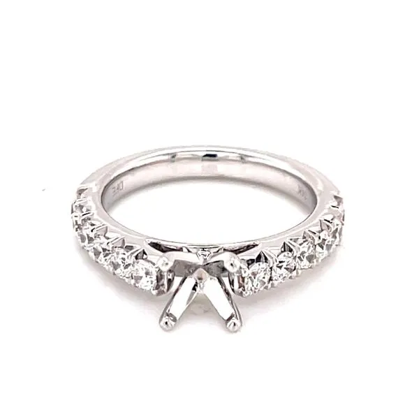 Cathedral Shank Diamond Semi-mount in 14kw Bryan Jewelry Prattville, AL