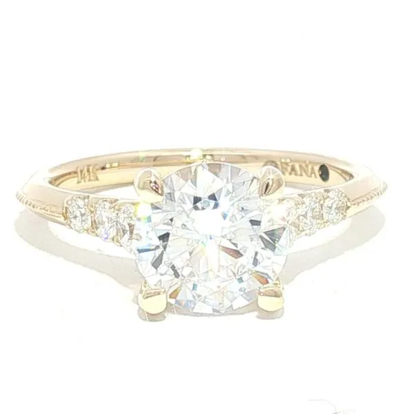 Radiant Romance: Diamond Accented Semi-Mount in 14K Yellow Gold Bryan Jewelry Prattville, AL