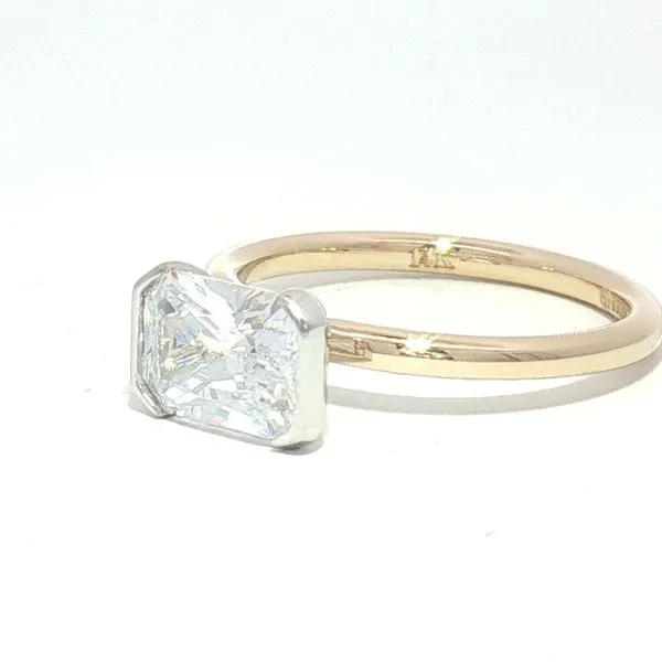 Modern Muse: East-to-West Semi-Mount in 14K Two-Tone Gold Image 2 Bryan Jewelry Prattville, AL