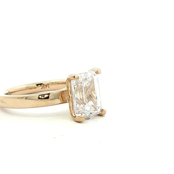Modern Muse: Emerald-Cut Solitaire Semi-Mount Image 3 Bryan Jewelry Prattville, AL