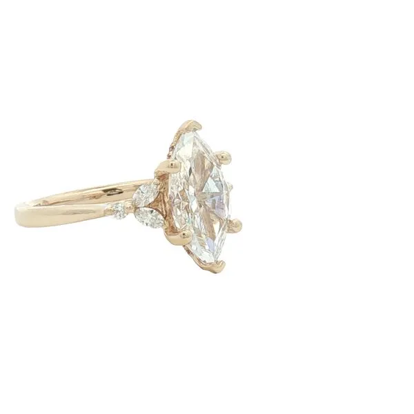 Gracefully Elongated. Brilliantly Detailed Marquise Diamond semi-mount in 14ky Image 2 Bryan Jewelry Prattville, AL