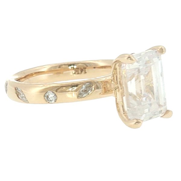 Refined Radiance Emerald Cut Semi-Mount Image 2 Bryan Jewelry Prattville, AL