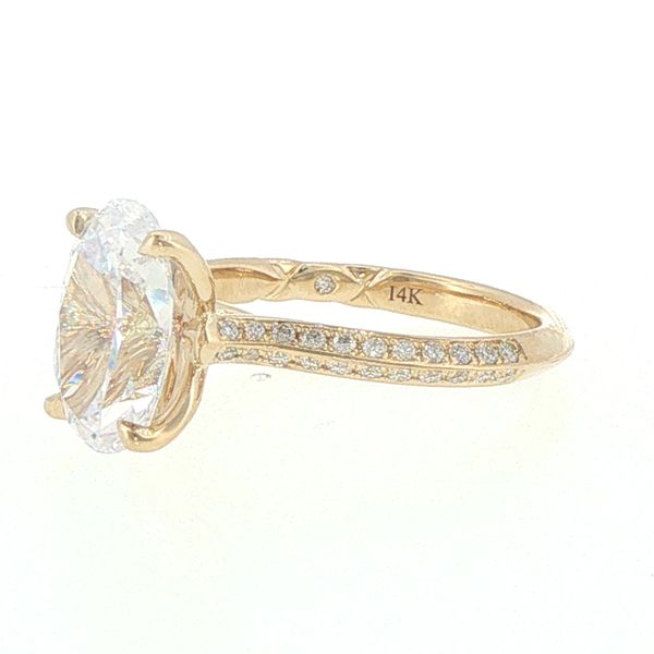 Double Row Diamond Oval Semi-Mount Image 4 Bryan Jewelry Prattville, AL