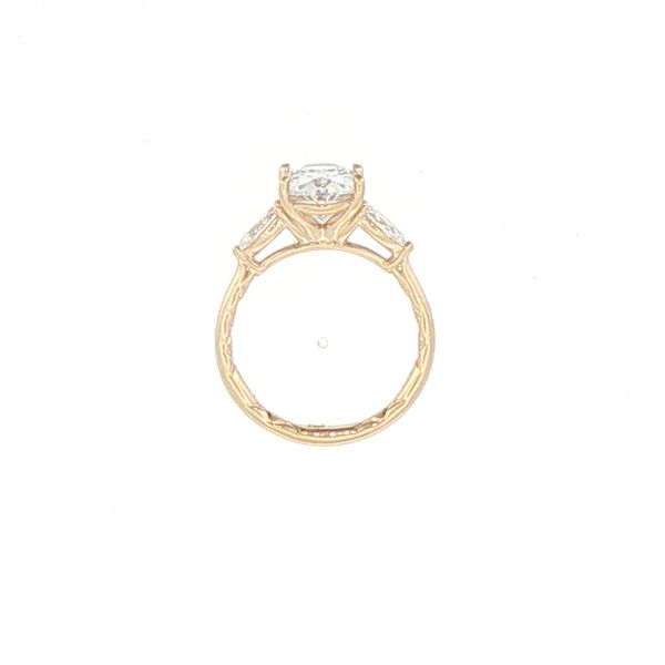 Graceful Pear Accent Oval Diamond Semi-Mount Image 2 Bryan Jewelry Prattville, AL