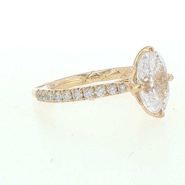 A.Jaffe Signature Oval Diamond Semi-Mount Image 3 Bryan Jewelry Prattville, AL
