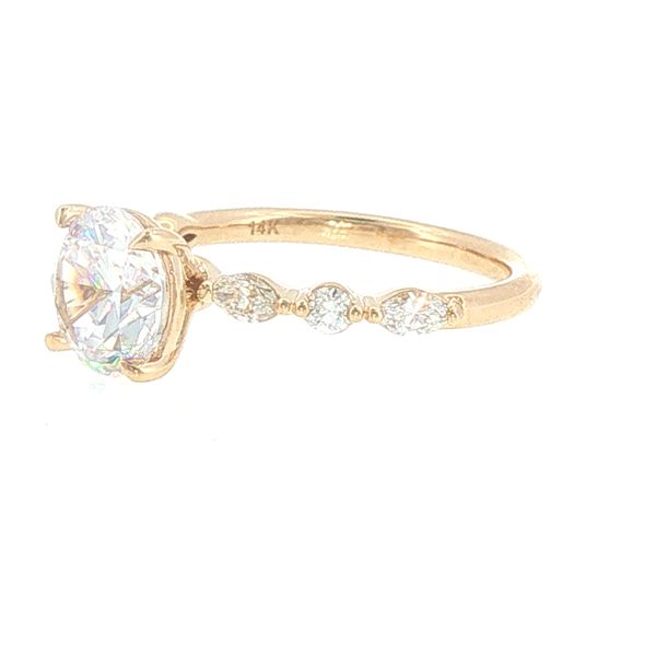 Pear & Round Diamond Semi-Mount Image 4 Bryan Jewelry Prattville, AL