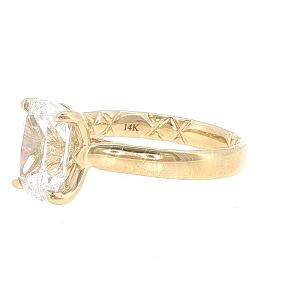 Golden Elongated Cushion Semi-Mount Image 4 Bryan Jewelry Prattville, AL