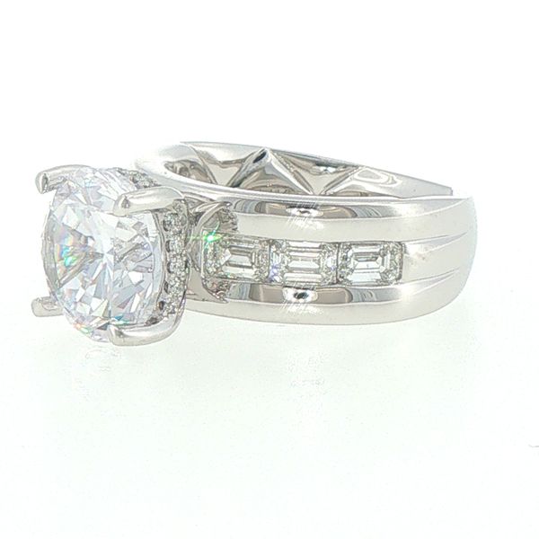 Bold Emerald-Cut Diamond Semi-Mount Image 4 Bryan Jewelry Prattville, AL