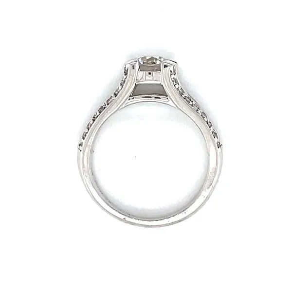 Split Shank Cathedral Wedding Set in 14kw Image 5 Bryan Jewelry Prattville, AL