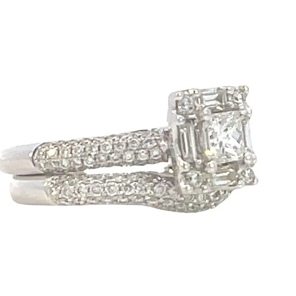 Princess Cut Diamond Wedding Set Image 2 Bryan Jewelry Prattville, AL