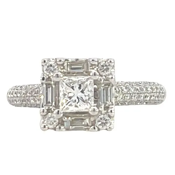 Princess Cut Diamond Wedding Set Image 4 Bryan Jewelry Prattville, AL