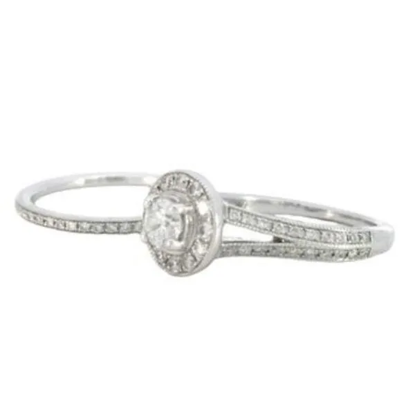 Halo Wedding Set Image 3 Bryan Jewelry Prattville, AL