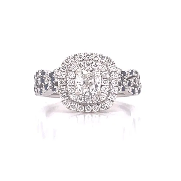 Previously Loved-Extraordinary Cushion Cut Bridal Set with Diamonds in 14kw Bryan Jewelry Prattville, AL