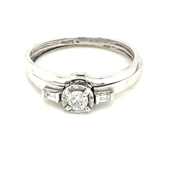 Diamond Wedding Set in 10kw Image 4 Bryan Jewelry Prattville, AL
