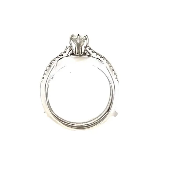 Marquise Solitaire and Ring Guard-14kw Image 4 Bryan Jewelry Prattville, AL