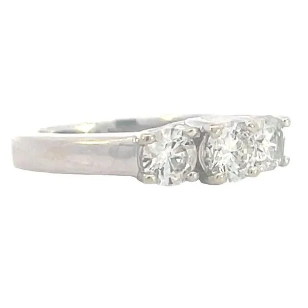 Previously Loved 3 Stone Ring with Channel Set Band Image 2 Bryan Jewelry Prattville, AL