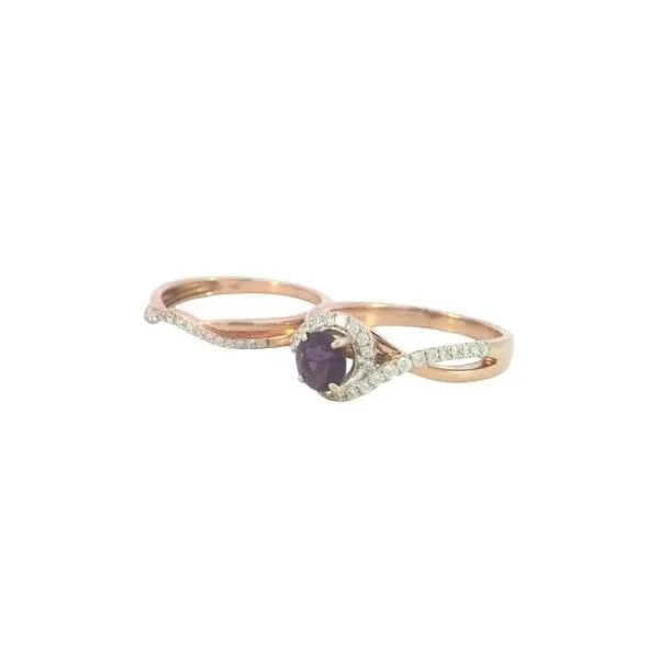 Amethyst & Diamond Engagement Ring Image 3 Bryan Jewelry Prattville, AL