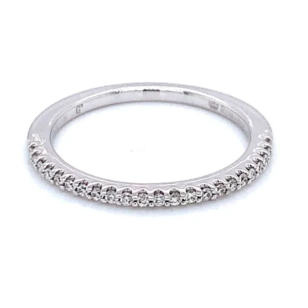 Romance wedding set with emerald cut center in 14kw Image 3 Bryan Jewelry Prattville, AL