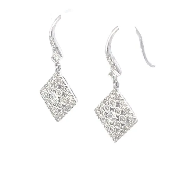 Ladies .6300 Ctw Round Cut Diamond Earrings / 14 Kt W Image 2 Bryan Jewelry Prattville, AL
