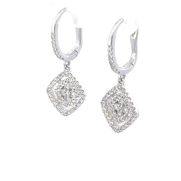 Ladies .6900 Ctw Round Cut Diamond Earrings / 14 Kt W Image 2 Bryan Jewelry Prattville, AL