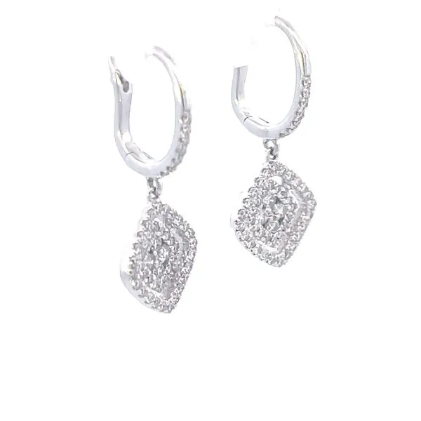 Ladies .6900 Ctw Round Cut Diamond Earrings / 14 Kt W Image 3 Bryan Jewelry Prattville, AL