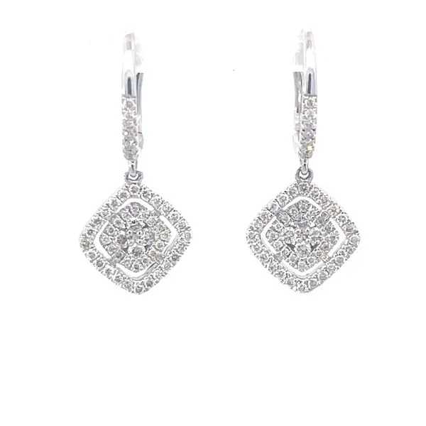 Ladies .6900 Ctw Round Cut Diamond Earrings / 14 Kt W Bryan Jewelry Prattville, AL
