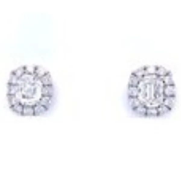 Cushion Cut with Cushion Halo Diamond Studs Bryan Jewelry Prattville, AL