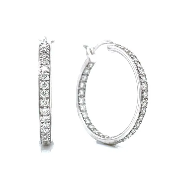 1ctw Pave' Set Hollywood Diamond Hoops Bryan Jewelry Prattville, AL