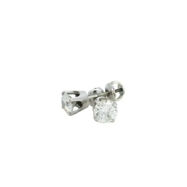 Ladies .9500 Ctw Diamond Earrings / 14 Kt W Image 3 Bryan Jewelry Prattville, AL