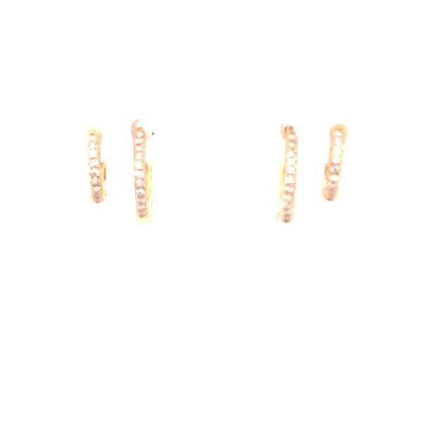 0.12ctw Diamond Double Huggie Earring-14ky Bryan Jewelry Prattville, AL