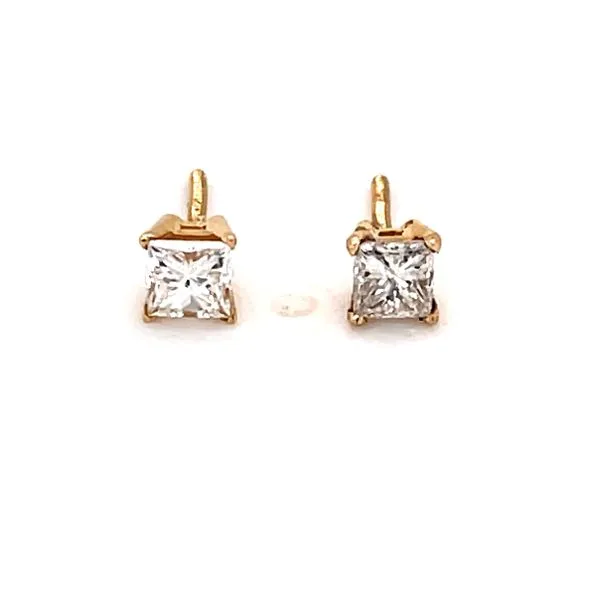 Princess Cut Diamond Studs 1/2ctw in 14ky Bryan Jewelry Prattville, AL