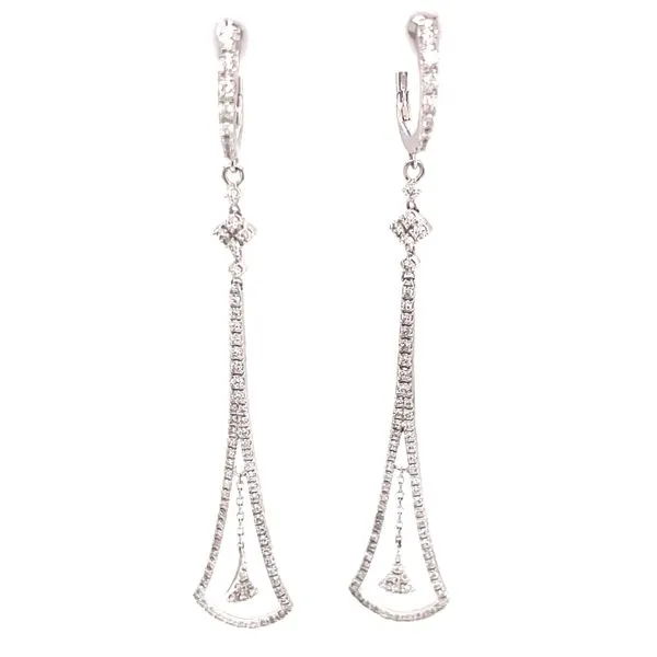 Swing and Sway Diamond Dangles in 14kw Image 3 Bryan Jewelry Prattville, AL
