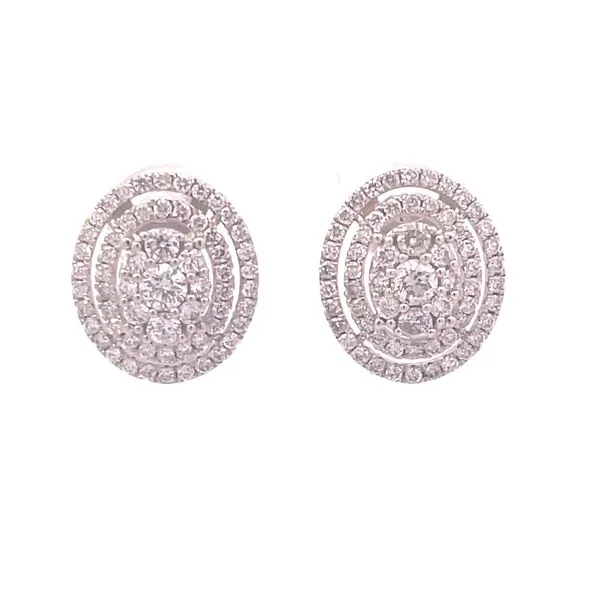 14kw Double Halo Diamond Studs-1.50ctw Bryan Jewelry Prattville, AL