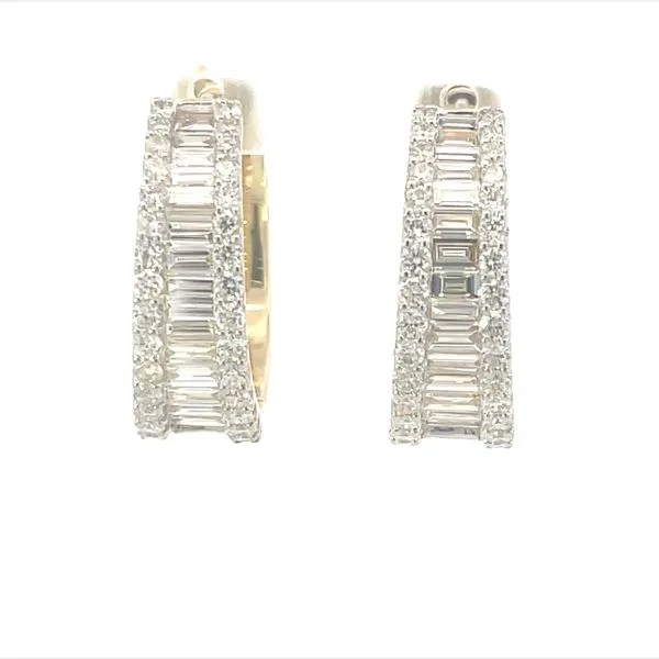 Oh, the Sparkle Diamond Baguette & Round Hoops Bryan Jewelry Prattville, AL