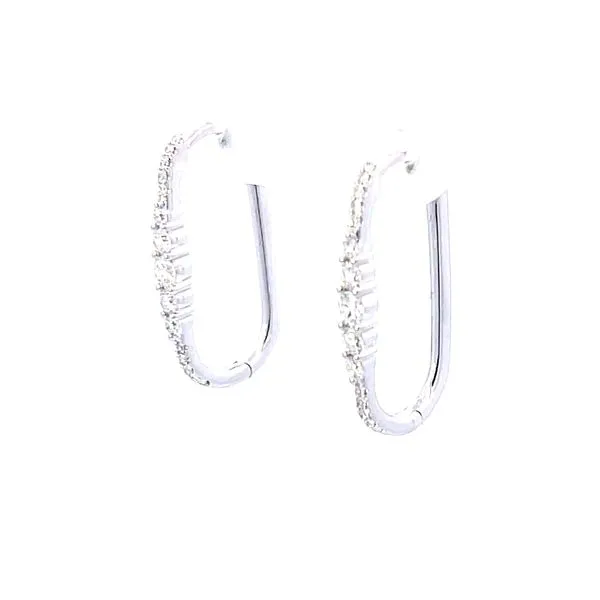 Kate Collins Diamond Hoops Image 2 Bryan Jewelry Prattville, AL