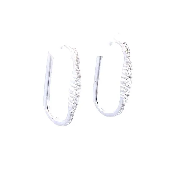 Kate Collins Diamond Hoops Image 3 Bryan Jewelry Prattville, AL