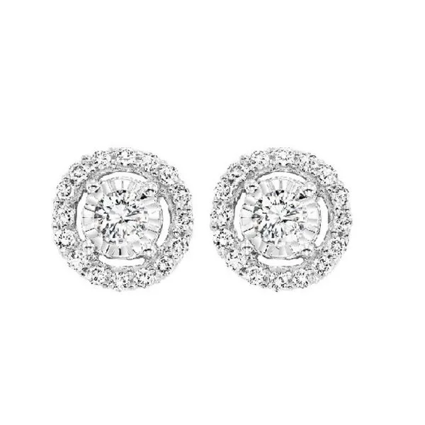 Tru-reflections Halo Diamond Studs 1/10ctw Bryan Jewelry Prattville, AL