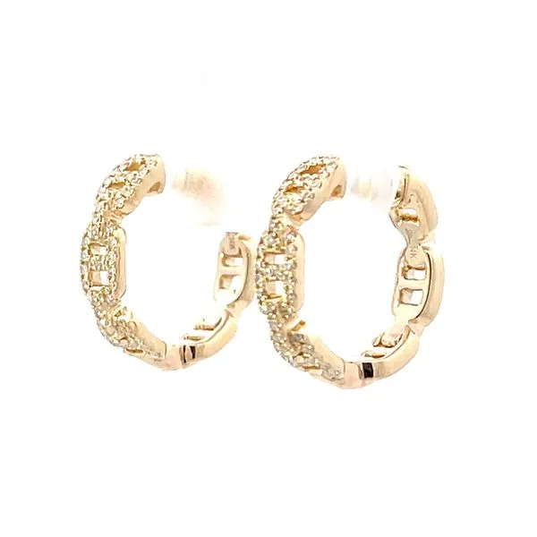 Diamond Link hoops in 14ky Image 2 Bryan Jewelry Prattville, AL