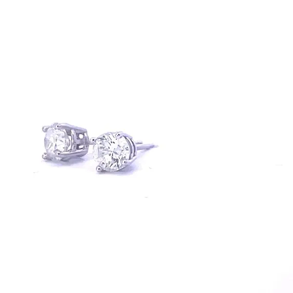1ctw Natural Diamond Studs in 14kw Image 3 Bryan Jewelry Prattville, AL