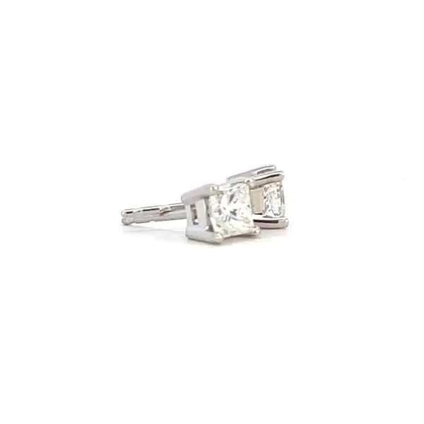 1ctw Princess cut diamond studs-14kw Image 3 Bryan Jewelry Prattville, AL